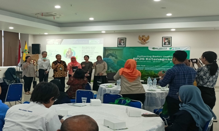 Gathering BPJS Ketenagakerjaan Juanda di RS Ubaya Memperkenalkan Nayaka Era Husada