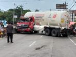 Kecelakaan Diduga Terjadi karena Rem Blong pada Truk Tangki yang Mengangkut Gas Elpiji