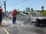 Mobil Xenia Terbakar Habis di Banyuwangi