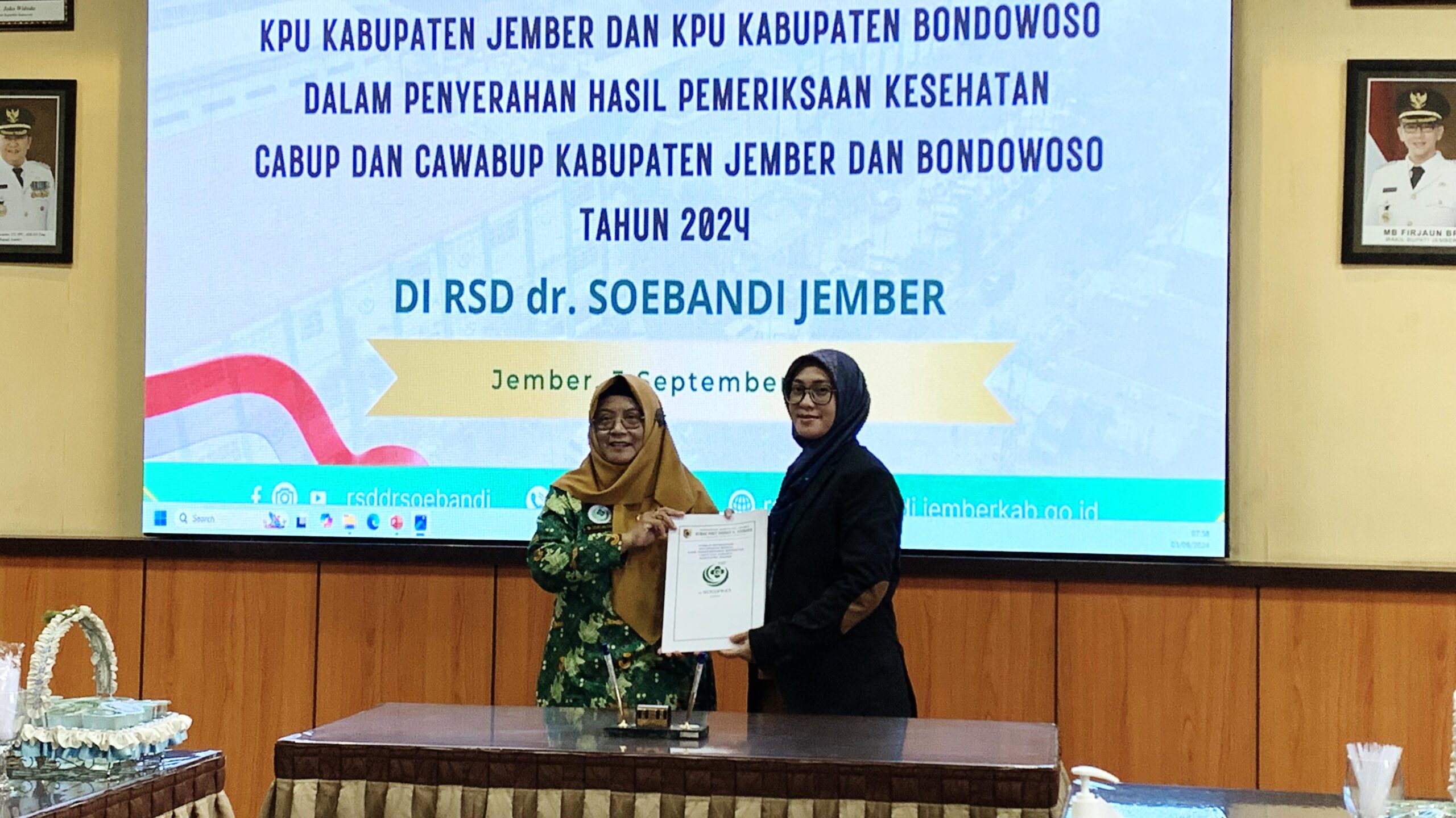 RSD Soebandi Mengirimkan Laporan Kesehatan Paslon ke KPU Jember